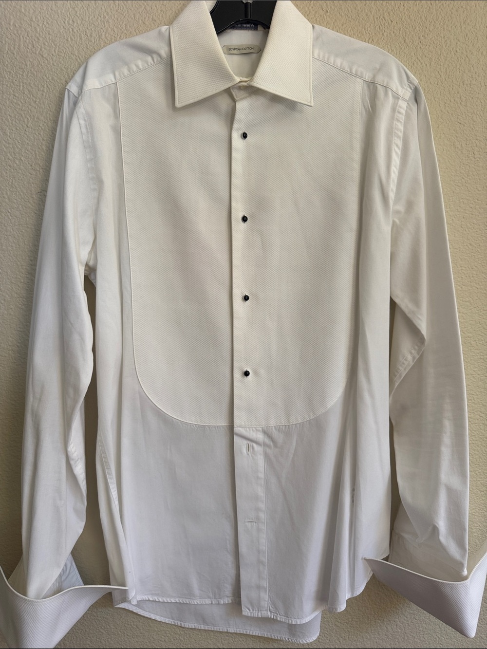 Suitsupply White Pique Tailored Tuxedo Shirt